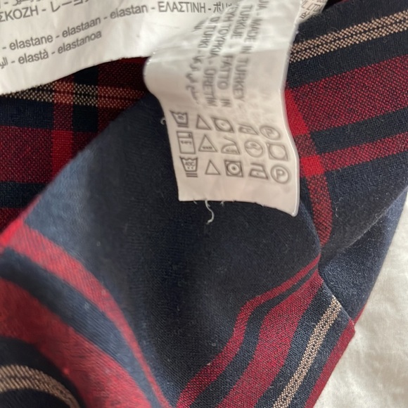 Zara plaid a-line dress with front pockets 3/4 sleeves exposed gold zipper - Picture 6 of 13